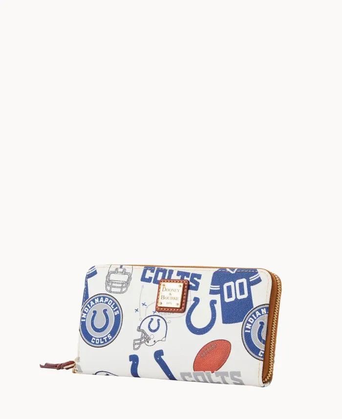 Dooney and Bourke NFL Colts Large Zip Around Wristlet Colts WomenMen Wallets Dooney and Bourke NFL Colts Large Zip Around Wristlet Colts WomenMen Wallets