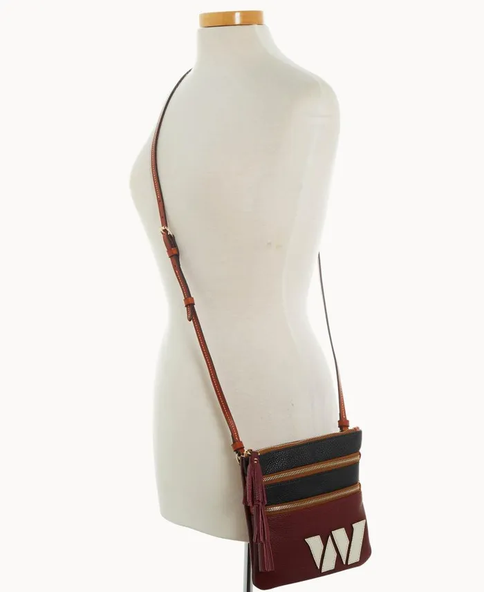 Dooney and Bourke NFL Commanders Triple Zip Crossbody Commanders WomenMen Crossbodies Dooney and Bourke NFL Commanders Triple Zip Crossbody Commanders WomenMen Crossbodies