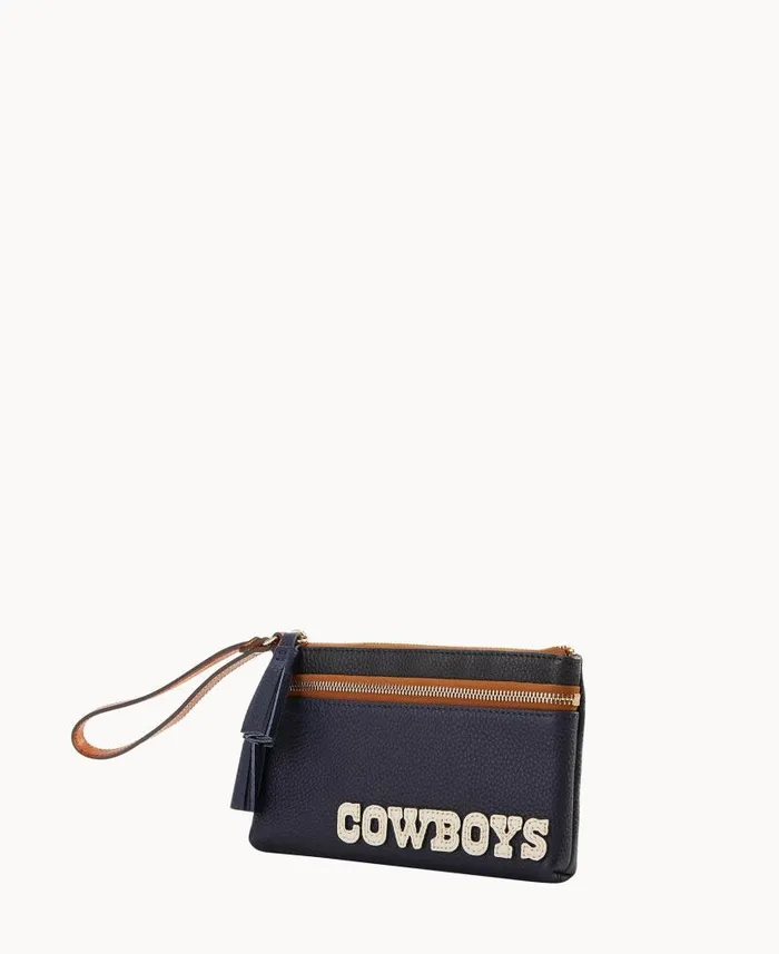 Dooney and Bourke NFL Cowboys Double Zip Wristlet Cowboys WomenMen Wallets
