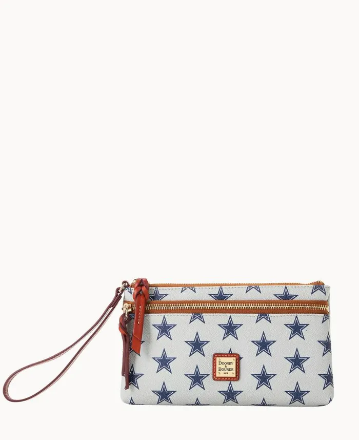 Dooney and Bourke NFL Cowboys Double Zip Wristlet Dallas Cowboys WomenMen Wallets Dooney and Bourke NFL Cowboys Double Zip Wristlet Dallas Cowboys WomenMen Wallets