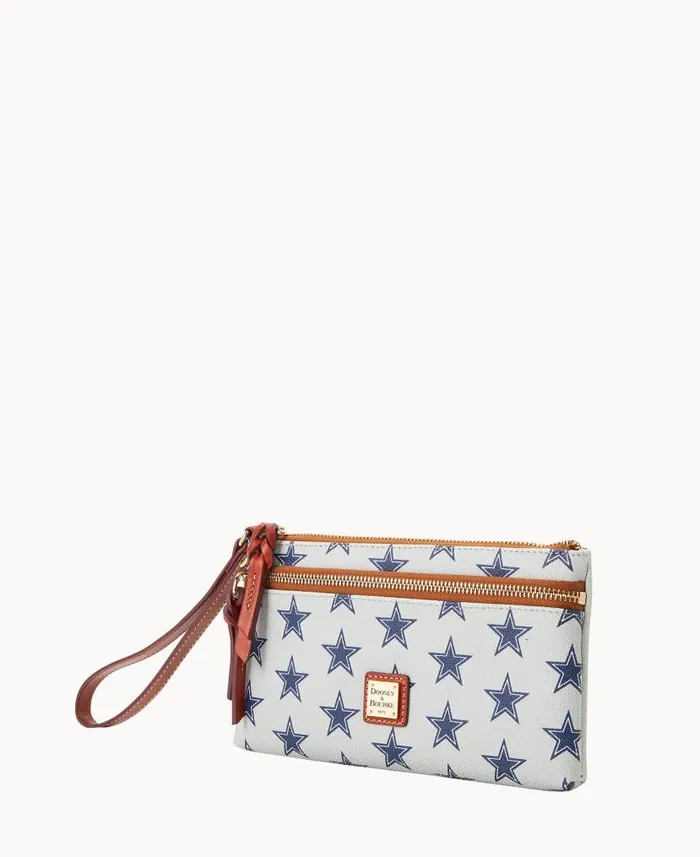 Dooney and Bourke NFL Cowboys Double Zip Wristlet Dallas Cowboys WomenMen Wallets Dooney and Bourke NFL Cowboys Double Zip Wristlet Dallas Cowboys WomenMen Wallets