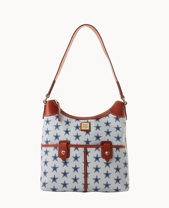 Dooney and Bourke NFL Cowboys Zip Hobo Cowboys WomenMen Shoulder Bags