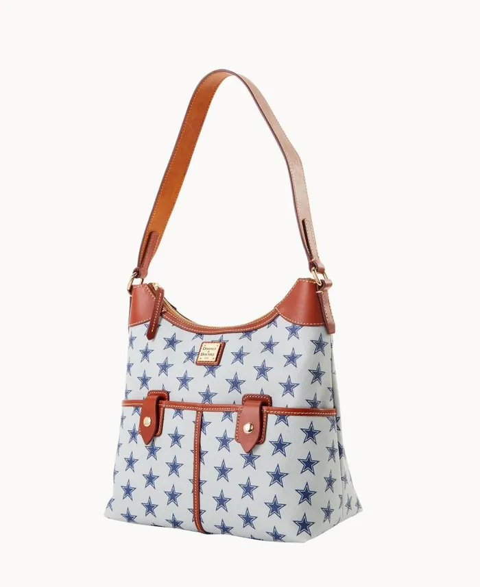 Dooney and Bourke NFL Cowboys Zip Hobo Cowboys WomenMen Shoulder Bags