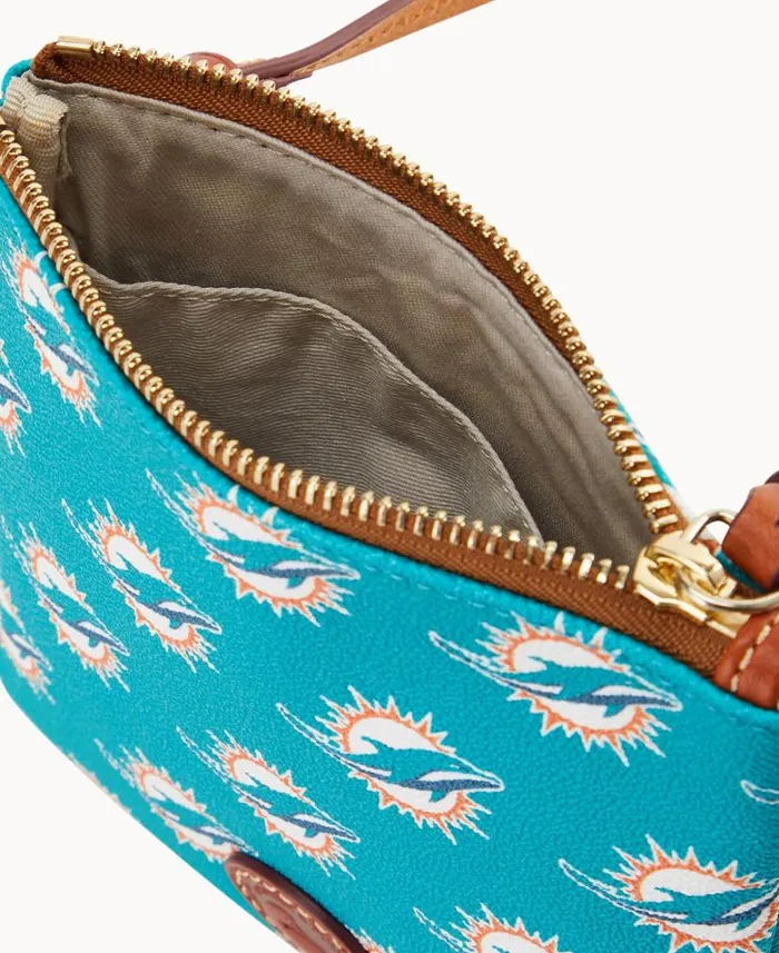 Dooney and Bourke NFL Dolphins Small North South Top Zip Crossbody Dolphins WomenMen Crossbodies Dooney and Bourke NFL Dolphins Small North South Top Zip Crossbody Dolphins WomenMen Crossbodies