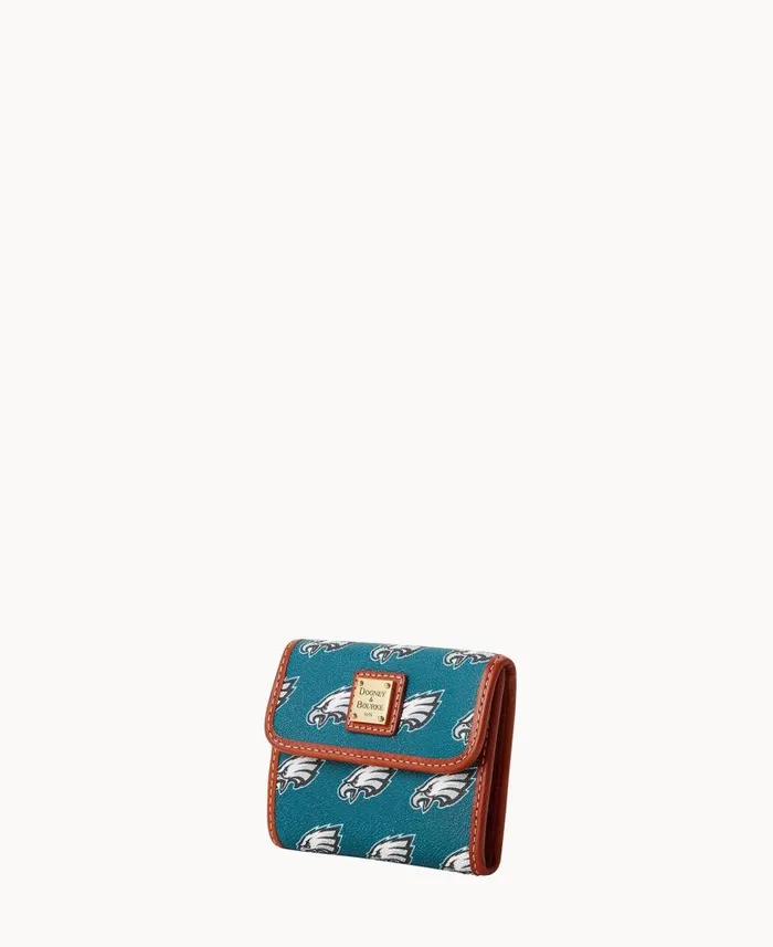 Dooney and Bourke NFL Eagles Flap Credit Card Wallet Eagles WomenMen Wallets Dooney and Bourke NFL Eagles Flap Credit Card Wallet Eagles WomenMen Wallets