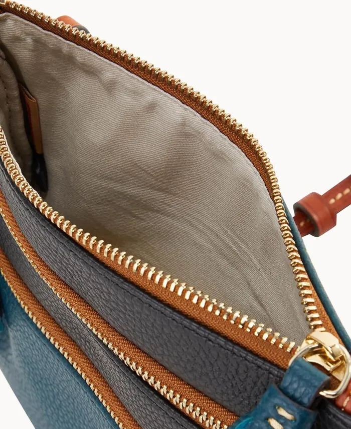 Dooney and Bourke NFL Eagles Triple Zip Crossbody Eagles WomenMen Crossbodies Dooney and Bourke NFL Eagles Triple Zip Crossbody Eagles WomenMen Crossbodies