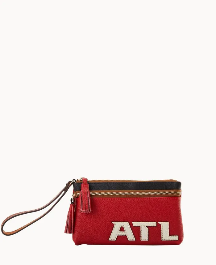 Dooney and Bourke NFL Falcons Double Zip Wristlet Falcons WomenMen Wallets