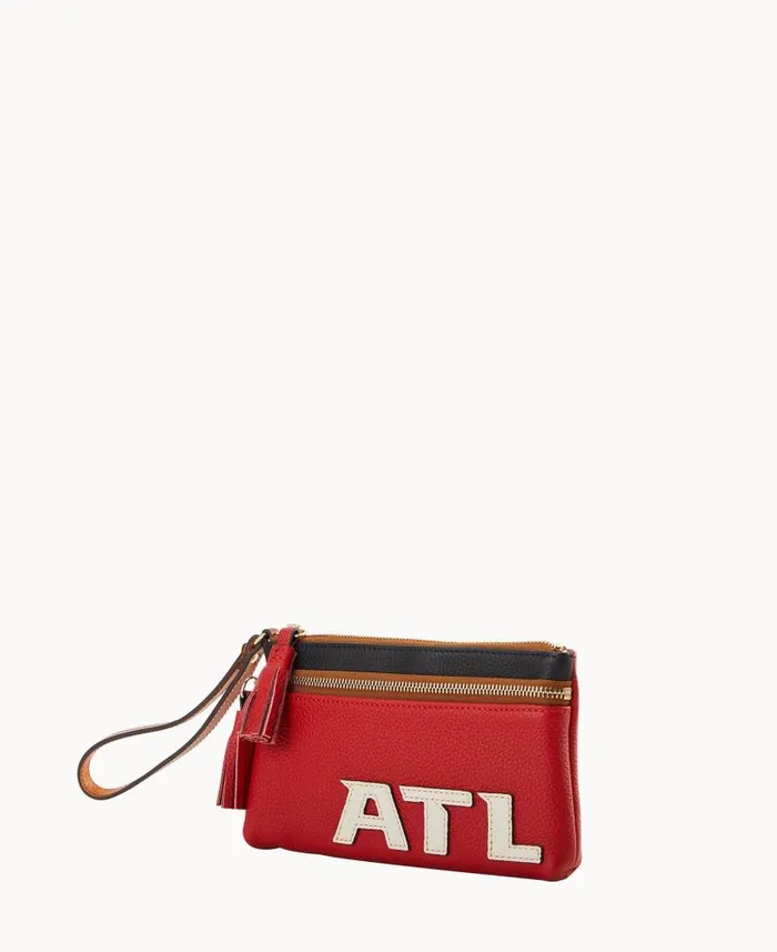 Dooney and Bourke NFL Falcons Double Zip Wristlet Falcons WomenMen Wallets
