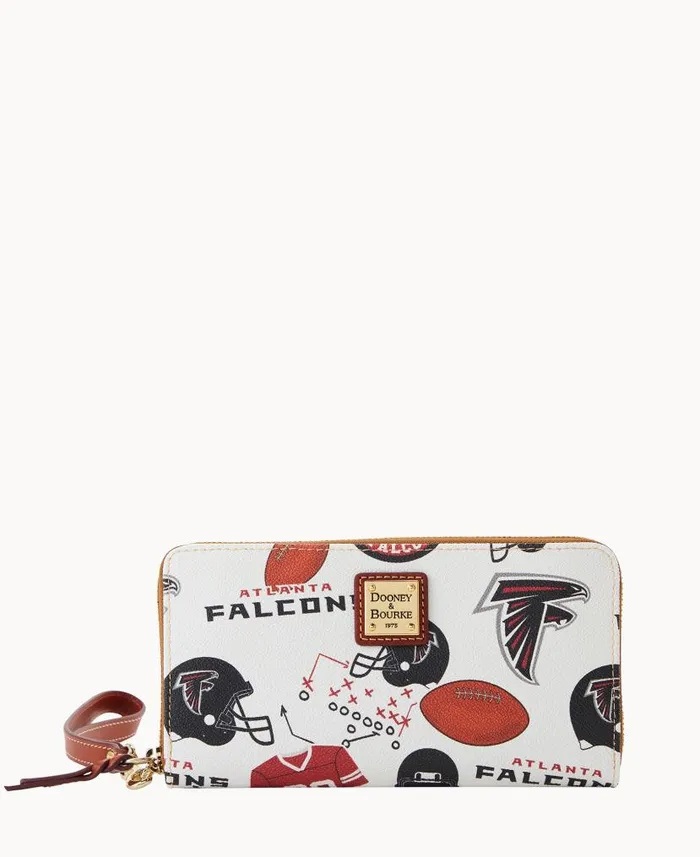 Dooney and Bourke NFL Falcons Large Zip Around Wristlet Falcons WomenMen Wallets Dooney and Bourke NFL Falcons Large Zip Around Wristlet Falcons WomenMen Wallets