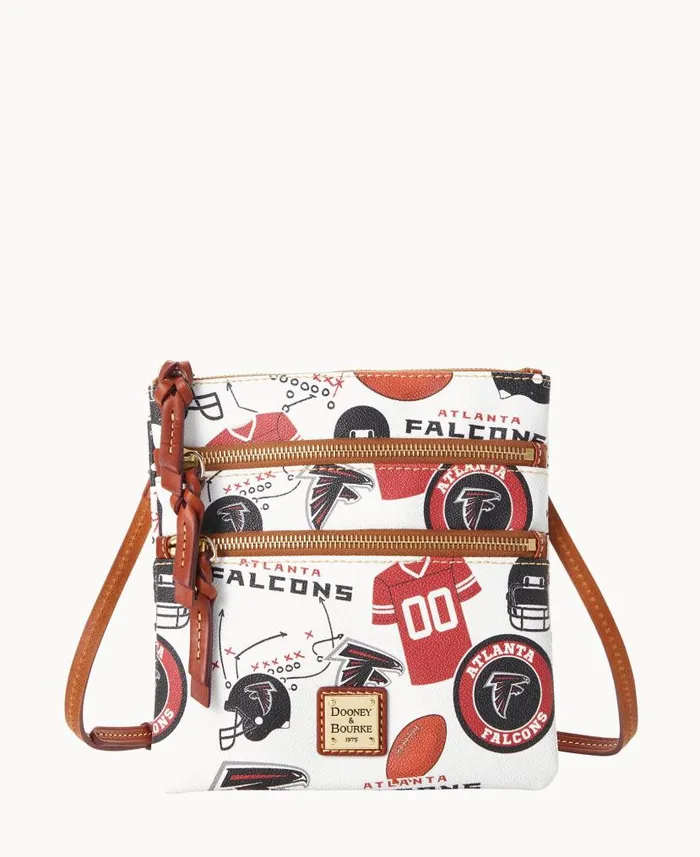 Dooney and Bourke NFL Falcons N S Triple Zip Crossbody Falcons WomenMen Crossbodies Dooney and Bourke NFL Falcons N S Triple Zip Crossbody Falcons WomenMen Crossbodies