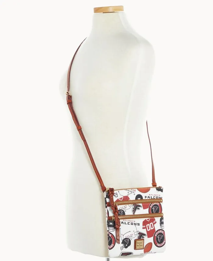 Dooney and Bourke NFL Falcons N S Triple Zip Crossbody Falcons WomenMen Crossbodies Dooney and Bourke NFL Falcons N S Triple Zip Crossbody Falcons WomenMen Crossbodies