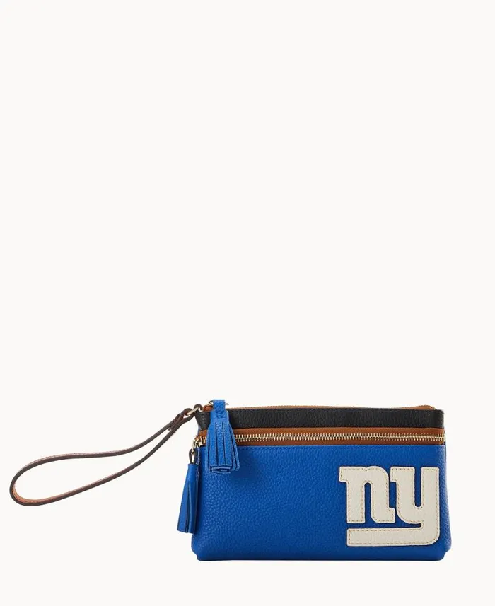 Dooney and Bourke NFL Giants Double Zip Wristlet Giants WomenMen Wallets