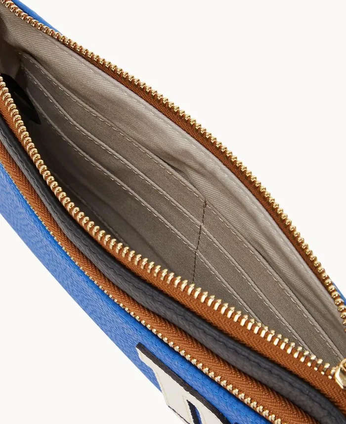 Dooney and Bourke NFL Giants Double Zip Wristlet Giants WomenMen Wallets