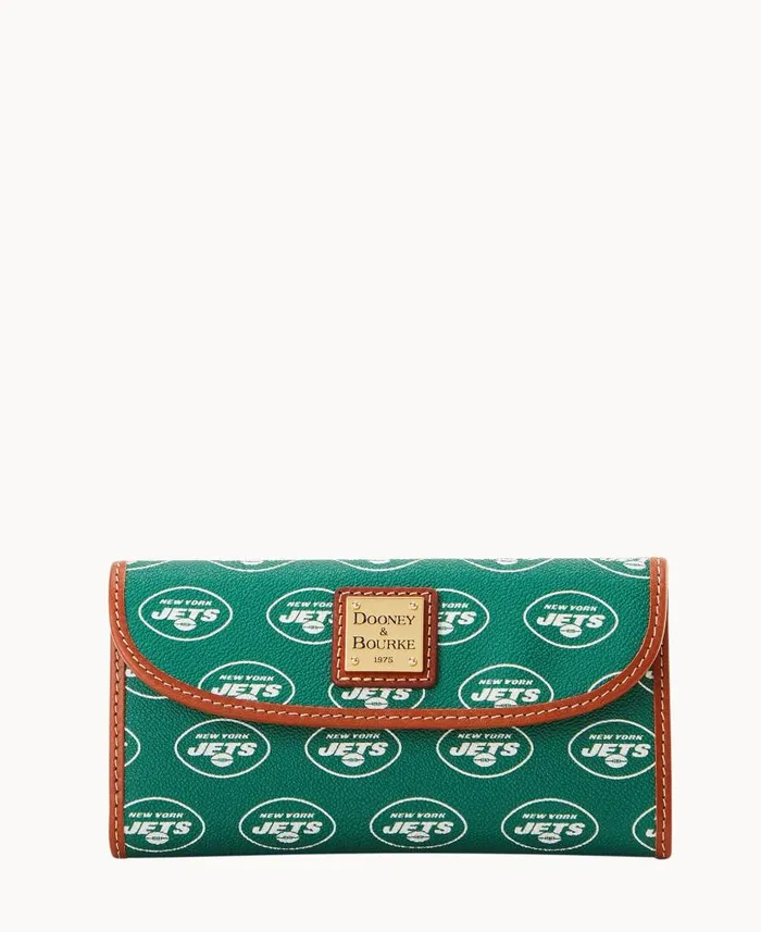 Dooney and Bourke NFL Jets Continental Clutch Jets WomenMen Wallets