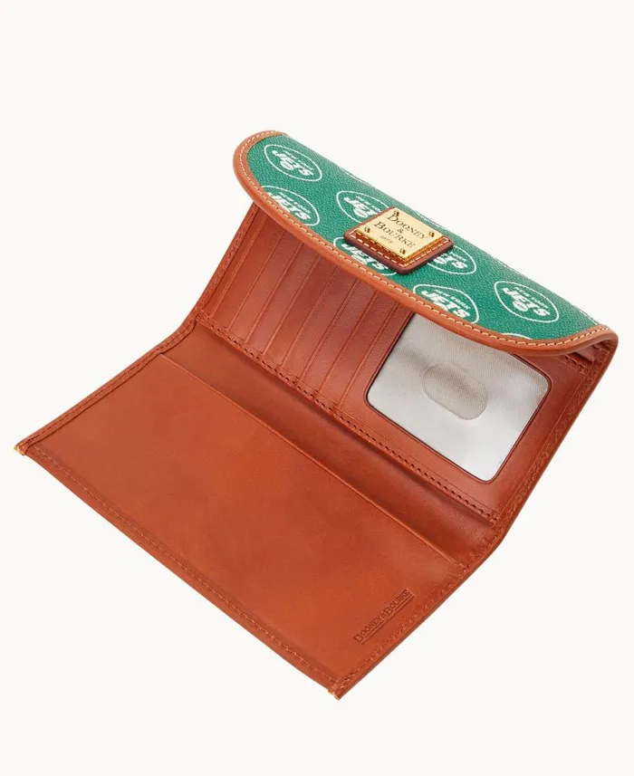 Dooney and Bourke NFL Jets Continental Clutch Jets WomenMen Wallets