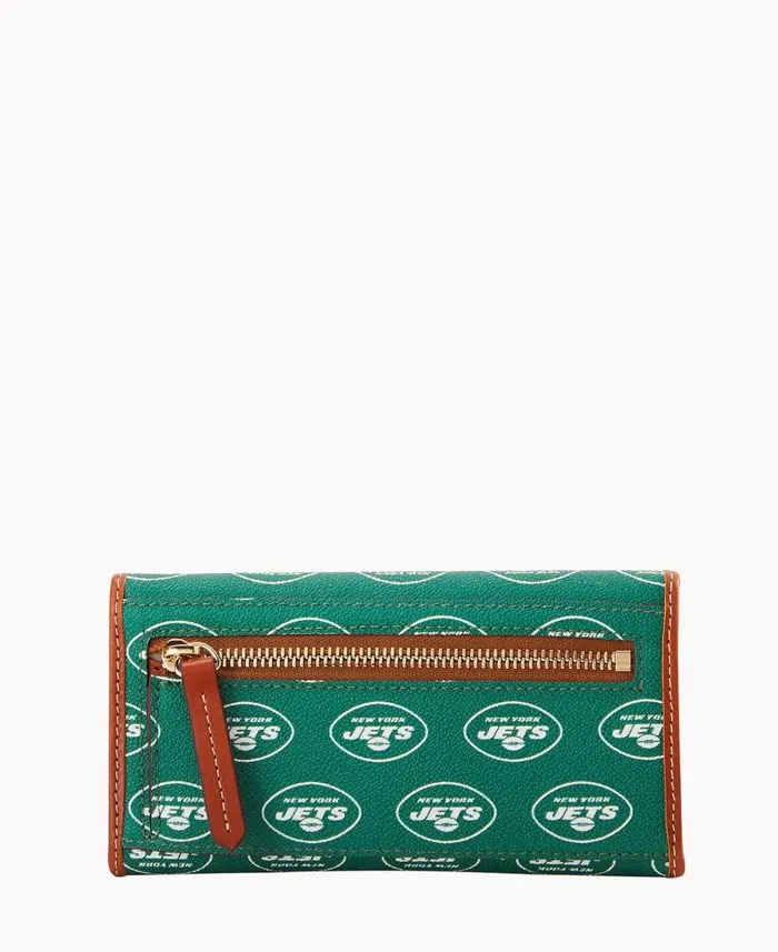 Dooney and Bourke NFL Jets Continental Clutch Jets WomenMen Wallets