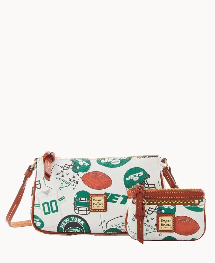 Dooney and Bourke NFL Jets Lexi Crossbody Sm Coin Case Jets WomenMen Crossbodies Dooney and Bourke NFL Jets Lexi Crossbody Sm Coin Case Jets WomenMen Crossbodies