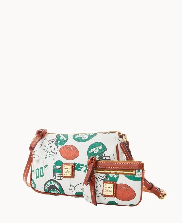 Dooney and Bourke NFL Jets Lexi Crossbody Sm Coin Case Jets WomenMen Crossbodies Dooney and Bourke NFL Jets Lexi Crossbody Sm Coin Case Jets WomenMen Crossbodies