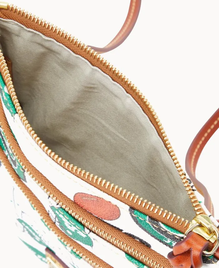 Dooney and Bourke NFL Jets N S Triple Zip Crossbody Jets WomenMen Crossbodies Dooney and Bourke NFL Jets N S Triple Zip Crossbody Jets WomenMen Crossbodies