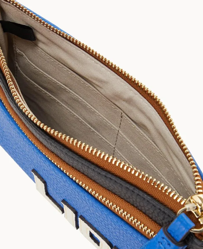 Dooney and Bourke NFL Lions Double Zip Wristlet Lions WomenMen Wallets