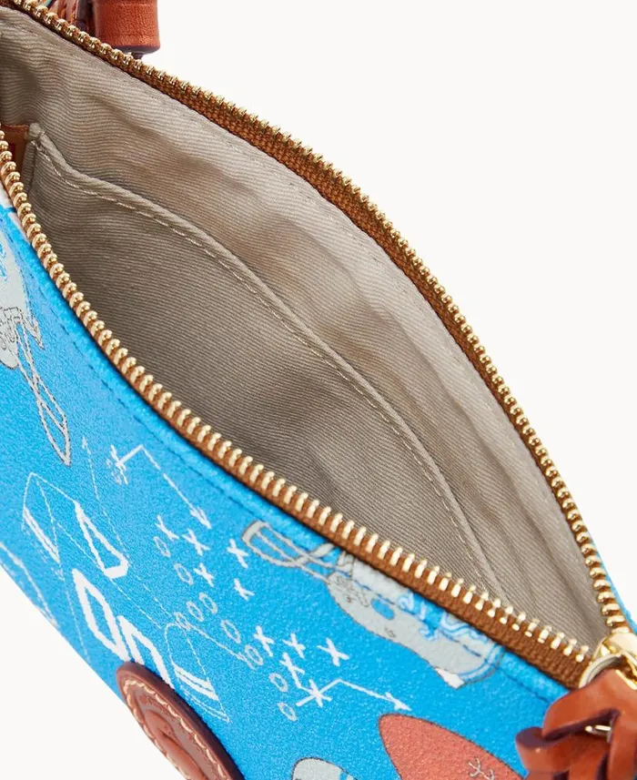 Dooney and Bourke NFL Lions Top Zip Crossbody Lions WomenMen Crossbodies