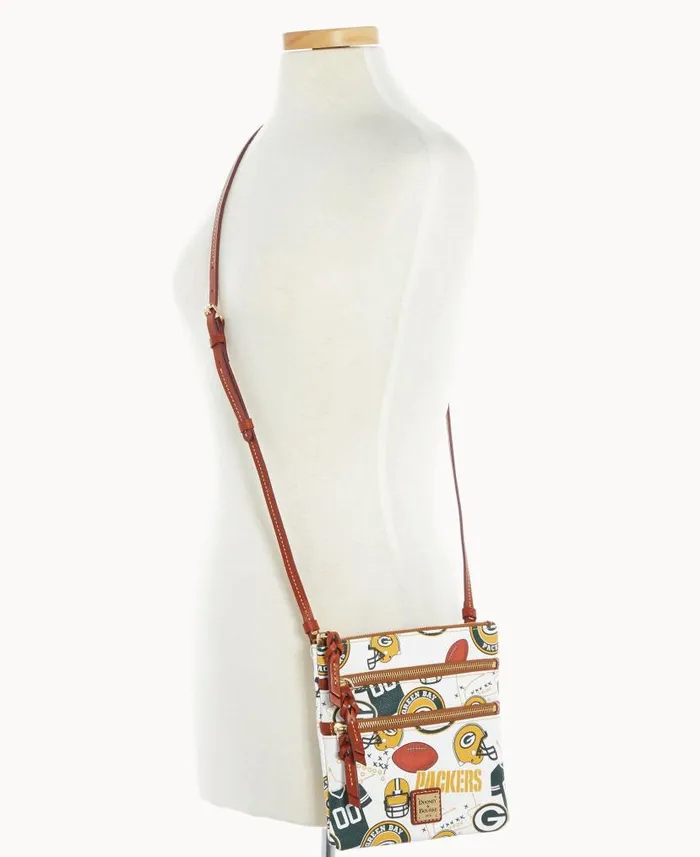 Dooney and Bourke NFL Packers N S Triple Zip Crossbody Packers WomenMen Crossbodies Dooney and Bourke NFL Packers N S Triple Zip Crossbody Packers WomenMen Crossbodies