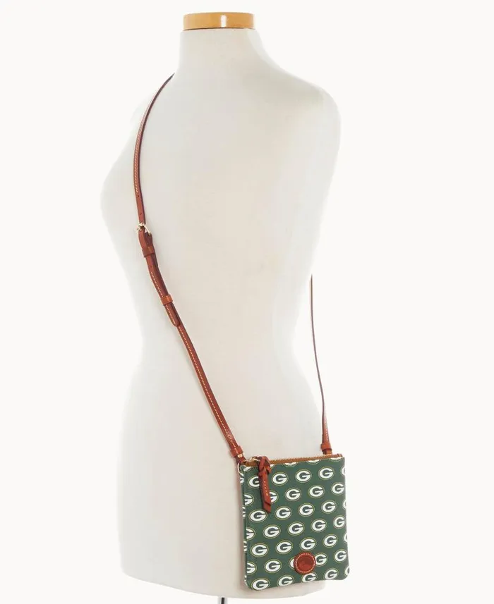 Dooney and Bourke NFL Packers Small North South Top Zip Crossbody Packers WomenMen Crossbodies Dooney and Bourke NFL Packers Small North South Top Zip Crossbody Packers WomenMen Crossbodies