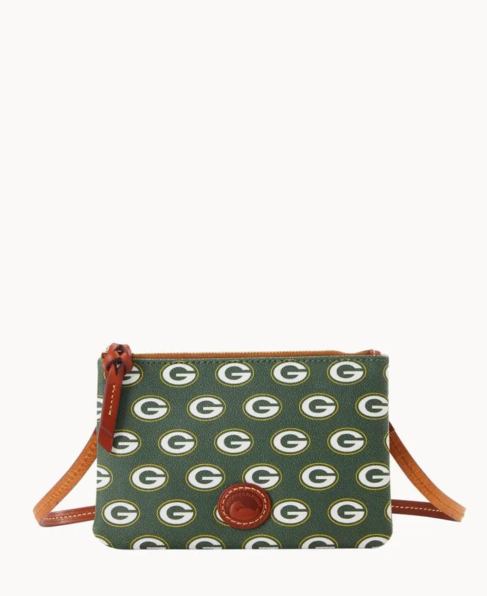 Dooney and Bourke NFL Packers Top Zip Crossbody Packers WomenMen Crossbodies