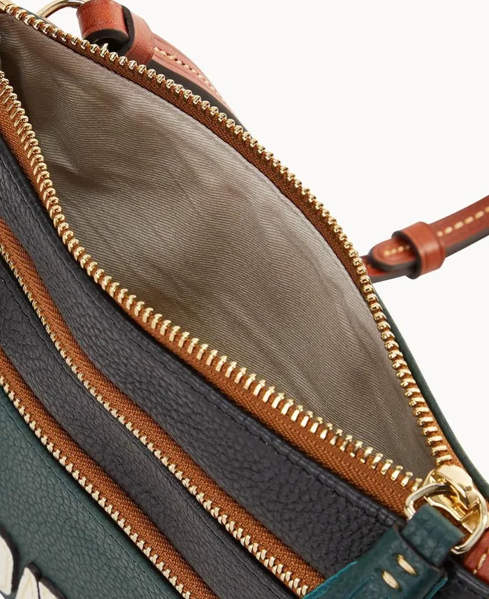 Dooney and Bourke NFL Packers Triple Zip Crossbody Packers WomenMen Crossbodies Dooney and Bourke NFL Packers Triple Zip Crossbody Packers WomenMen Crossbodies