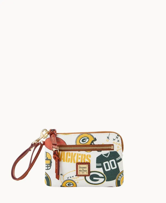 Dooney and Bourke NFL Packers Zip Around Wristlet Packers WomenMen Wallets