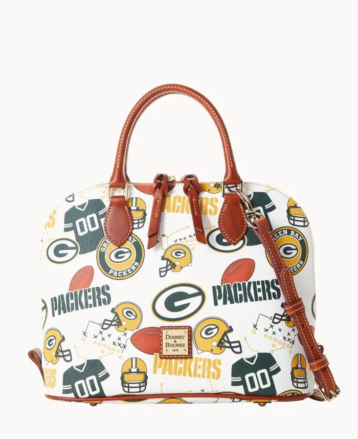 Dooney and Bourke NFL Packers Zip Zip Satchel Packers WomenMen Satchels