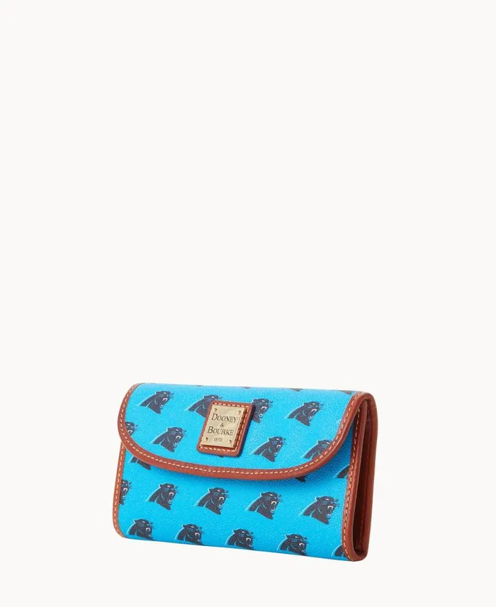 Dooney and Bourke NFL Panthers Continental Clutch Panthers WomenMen Wallets
