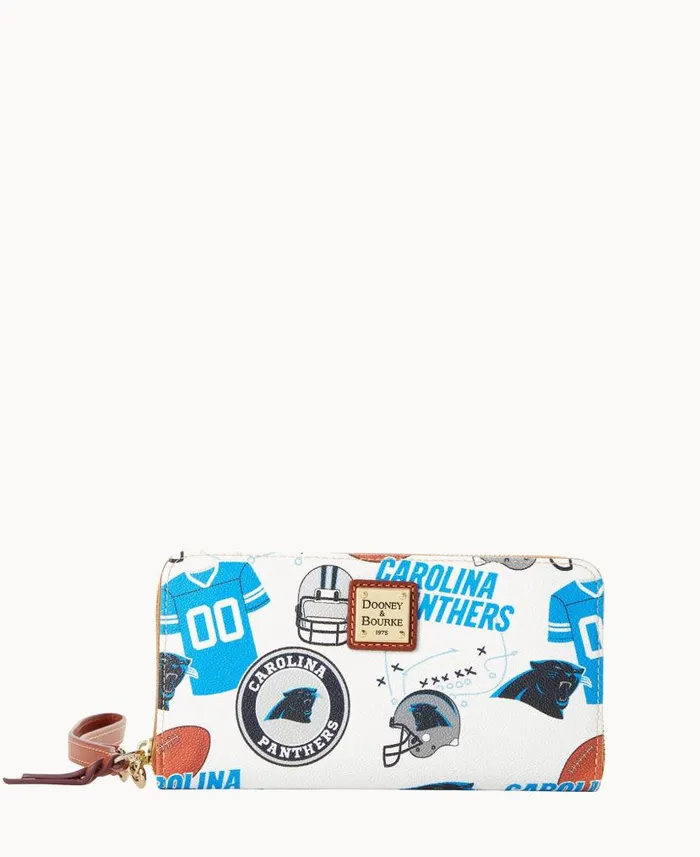 Dooney and Bourke NFL Panthers Large Zip Around Wristlet Panthers WomenMen Wallets Dooney and Bourke NFL Panthers Large Zip Around Wristlet Panthers WomenMen Wallets