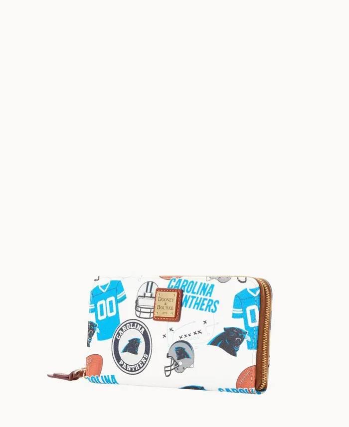 Dooney and Bourke NFL Panthers Large Zip Around Wristlet Panthers WomenMen Wallets Dooney and Bourke NFL Panthers Large Zip Around Wristlet Panthers WomenMen Wallets