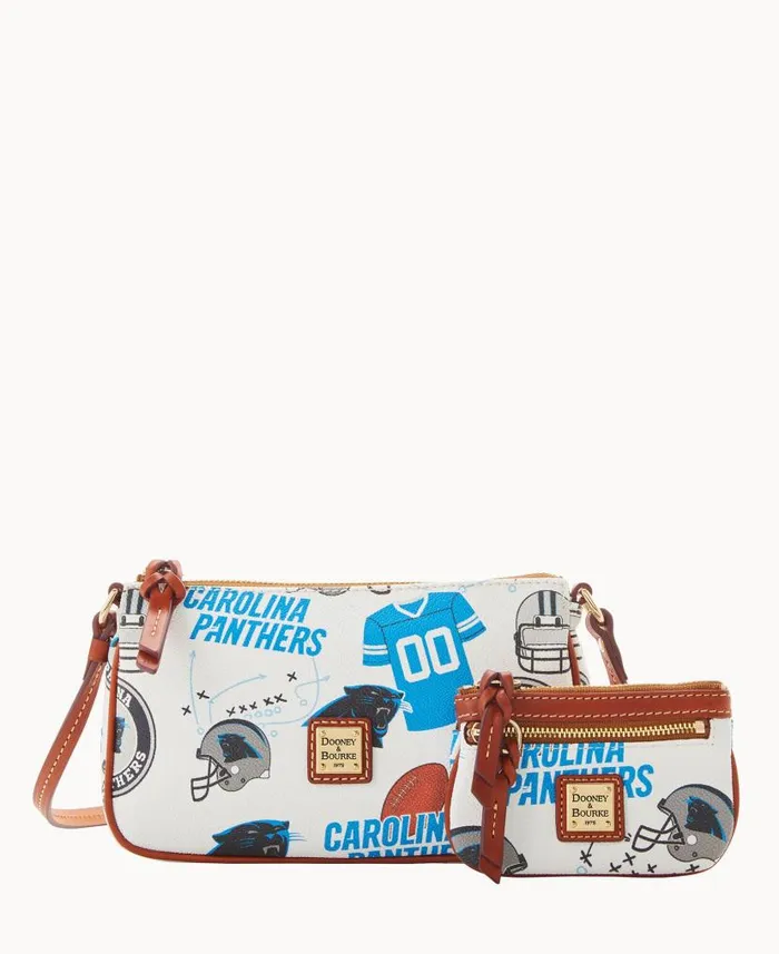 Dooney and Bourke NFL Panthers Lexi Crossbody Sm Coin Case Panthers WomenMen Crossbodies Dooney and Bourke NFL Panthers Lexi Crossbody Sm Coin Case Panthers WomenMen Crossbodies