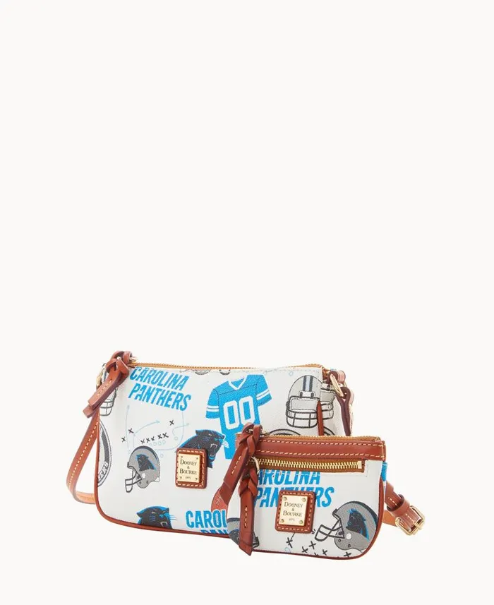 Dooney and Bourke NFL Panthers Lexi Crossbody Sm Coin Case Panthers WomenMen Crossbodies Dooney and Bourke NFL Panthers Lexi Crossbody Sm Coin Case Panthers WomenMen Crossbodies
