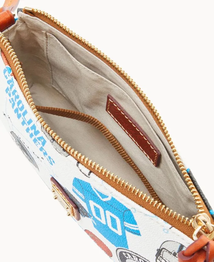 Dooney and Bourke NFL Panthers Lexi Crossbody Sm Coin Case Panthers WomenMen Crossbodies Dooney and Bourke NFL Panthers Lexi Crossbody Sm Coin Case Panthers WomenMen Crossbodies