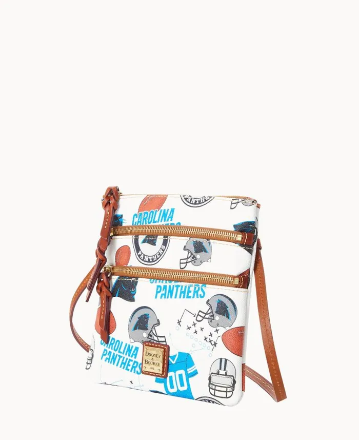 Dooney and Bourke NFL Panthers N S Triple Zip Crossbody Panthers WomenMen Crossbodies Dooney and Bourke NFL Panthers N S Triple Zip Crossbody Panthers WomenMen Crossbodies