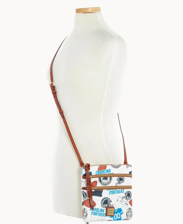 Dooney and Bourke NFL Panthers N S Triple Zip Crossbody Panthers WomenMen Crossbodies Dooney and Bourke NFL Panthers N S Triple Zip Crossbody Panthers WomenMen Crossbodies