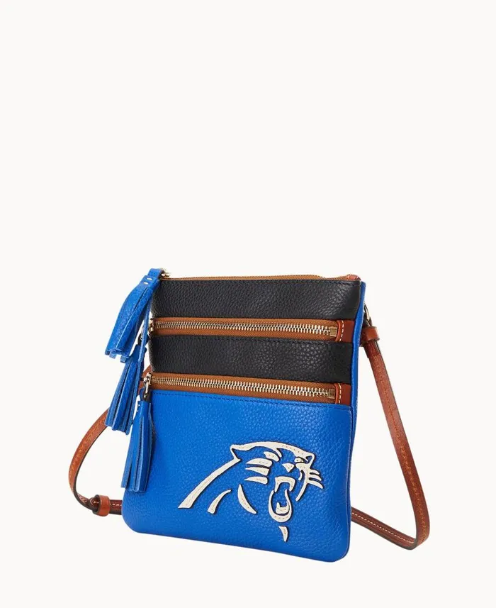 Dooney and Bourke NFL Panthers Triple Zip Crossbody Panthers WomenMen Crossbodies Dooney and Bourke NFL Panthers Triple Zip Crossbody Panthers WomenMen Crossbodies