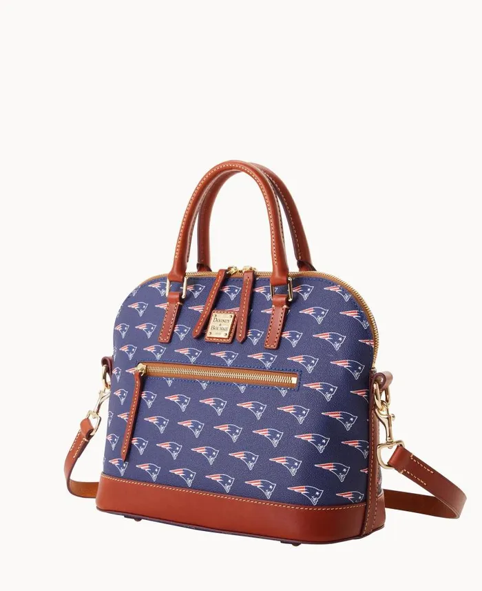 Dooney and Bourke NFL Patriots Domed Zip Satchel Patriots WomenMen Satchels