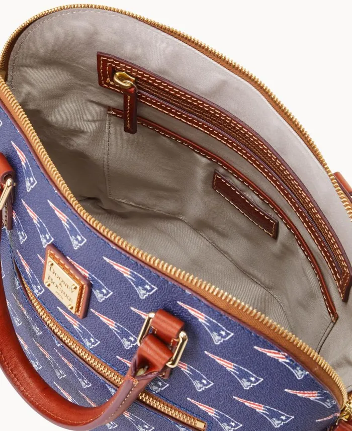 Dooney and Bourke NFL Patriots Domed Zip Satchel Patriots WomenMen Satchels