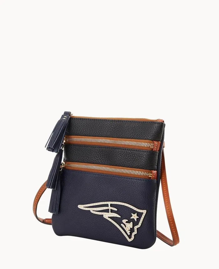 Dooney and Bourke NFL Patriots Triple Zip Crossbody Patriots WomenMen Crossbodies Dooney and Bourke NFL Patriots Triple Zip Crossbody Patriots WomenMen Crossbodies
