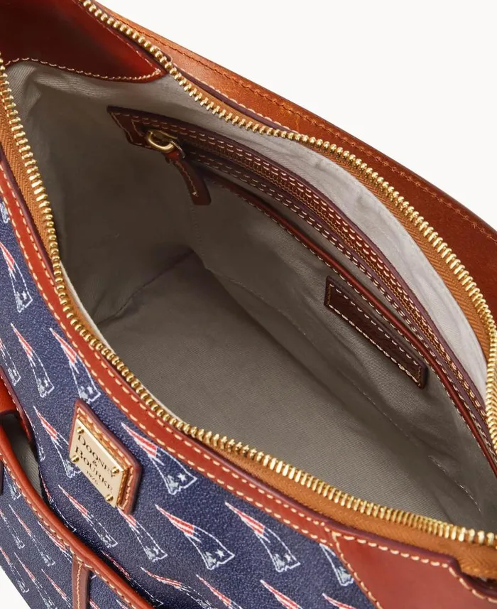 Dooney and Bourke NFL Patriots Zip Hobo Patriots WomenMen Shoulder Bags