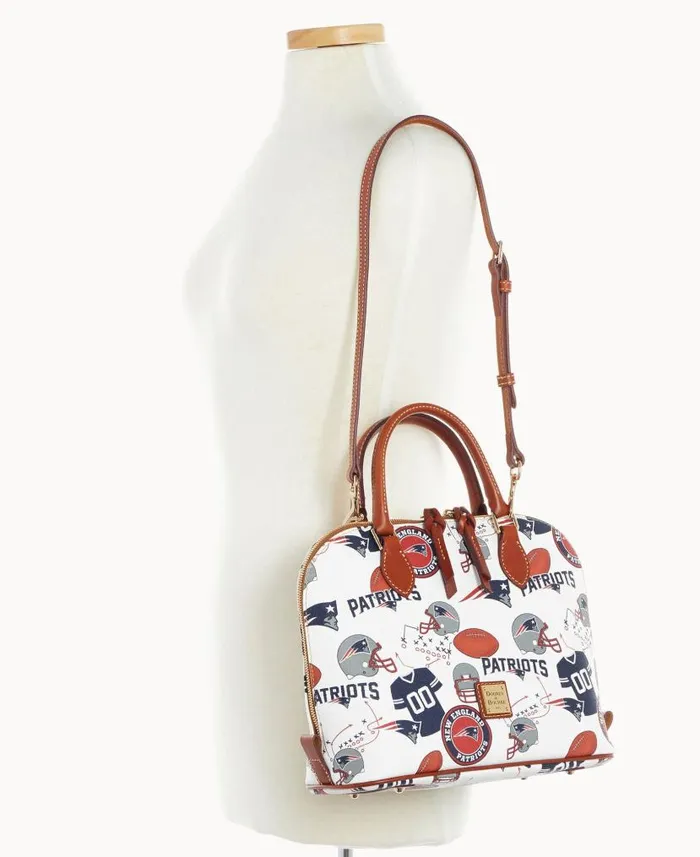 Dooney and Bourke NFL Patriots Zip Zip Satchel Patriots WomenMen Satchels