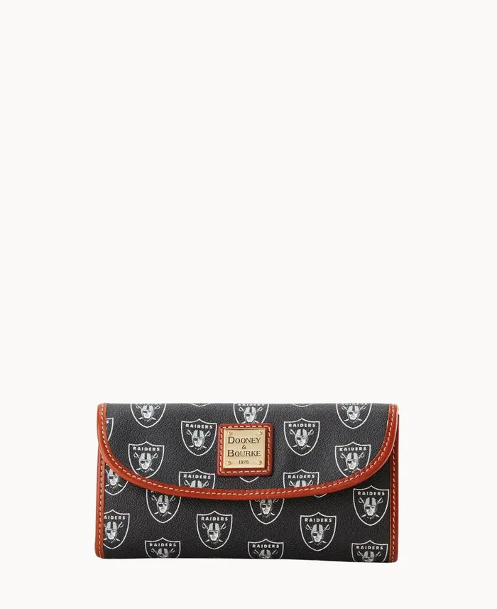 Dooney and Bourke NFL Raiders Cont Clutch Raiders WomenMen Wallets