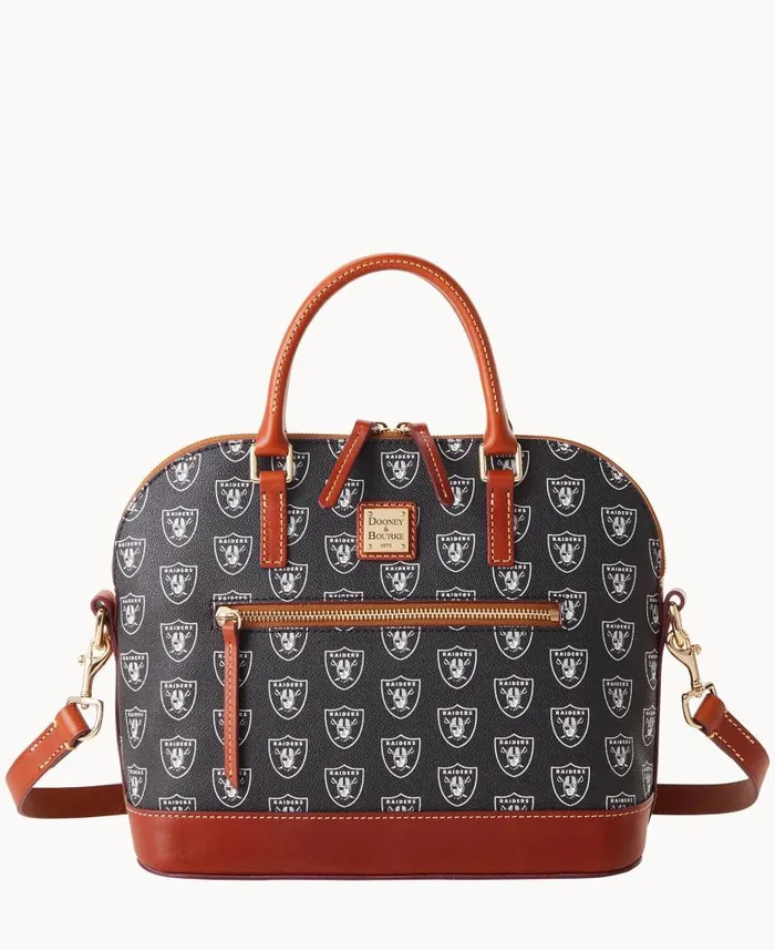 Dooney and Bourke NFL Raiders Domed Zip Satchel Raiders WomenMen Satchels