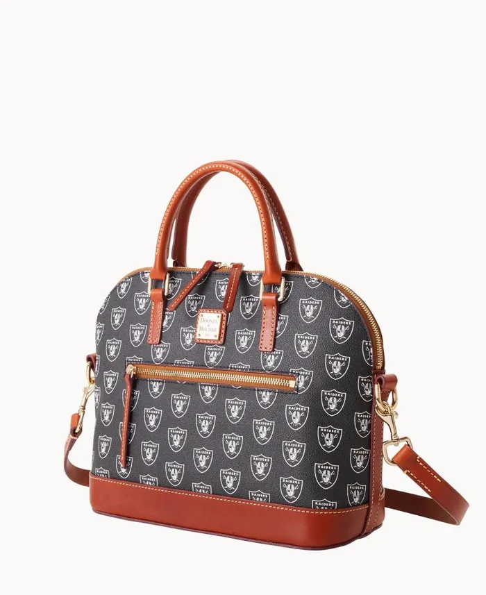 Dooney and Bourke NFL Raiders Domed Zip Satchel Raiders WomenMen Satchels