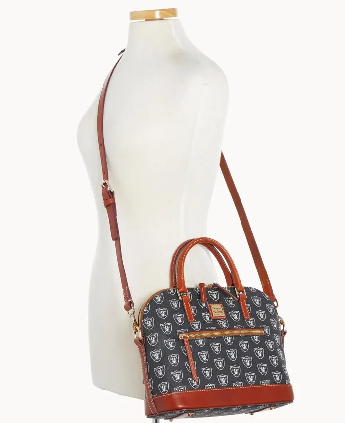 Dooney and Bourke NFL Raiders Domed Zip Satchel Raiders WomenMen Satchels