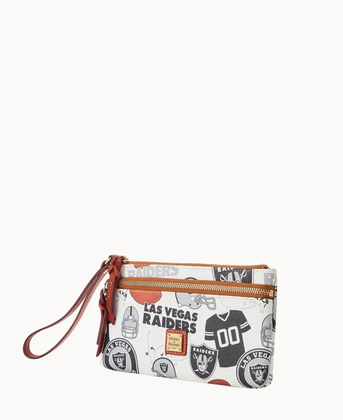 Dooney and Bourke NFL Raiders Double Zip Wristlet Las Vegas Raiders WomenMen Wallets Dooney and Bourke NFL Raiders Double Zip Wristlet Las Vegas Raiders WomenMen Wallets